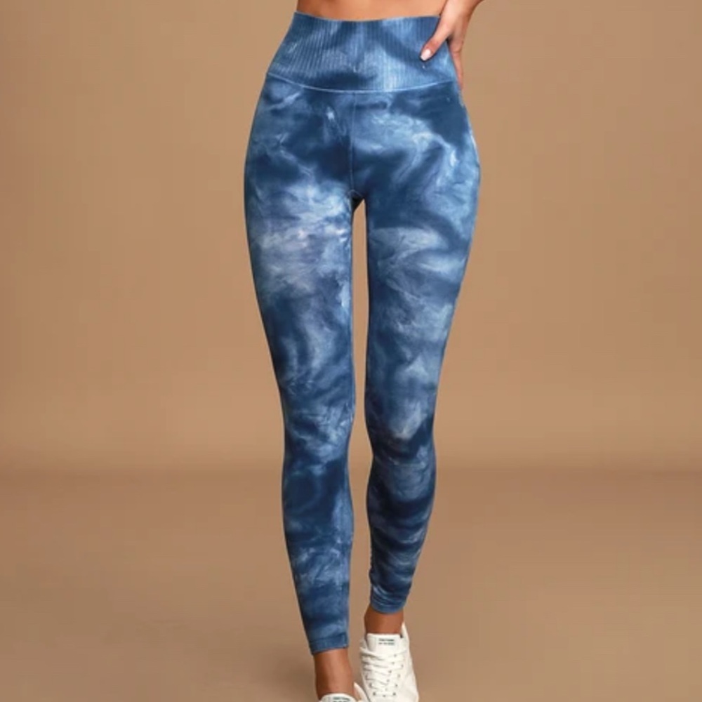 Free People Movement Blue Tie-Dye High-Rise Leggings XS/S